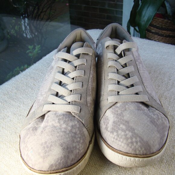 Dr. Scholls GREY SNAKE PRINT MICROFIBER seaside oxfords slip-on sneakers S 10.5 - Picture 3 of 8
